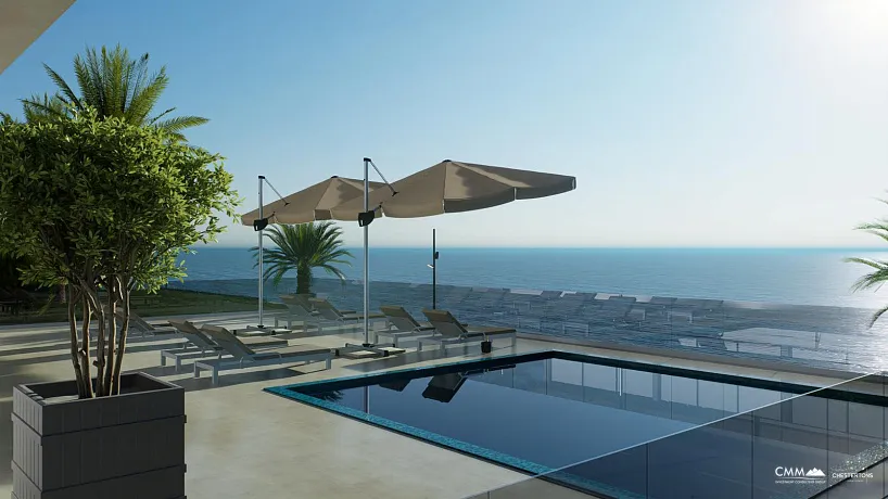 Luxuriöser 4-stöckiger Komplex mit Pool und Panoramablick auf das Meer